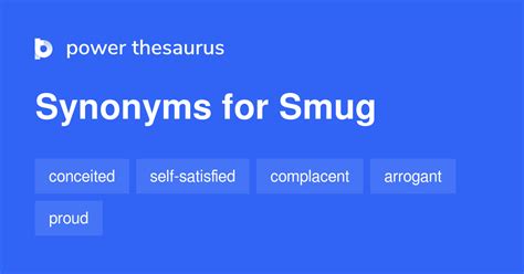 smug synonym